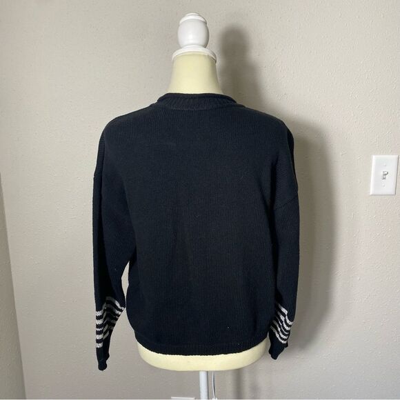 Vintage Lizwear Geometric Patchwork Cotton Knit Sweater Women's Size MP - Picture 5 of 16